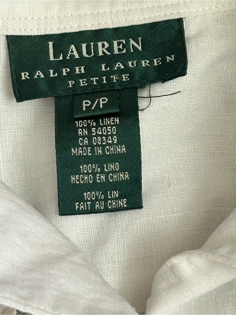 Ralph Lauren White Button-Down Shirt with Multicolor Floral Embroidery - Picture 6 of 7
